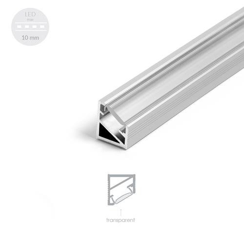 Alu Profil für LED MODELL K Transparent Streifen Lichtleiste Aluminium 1m -  2m MODELL K, Profile \ Alu Profile Für LED Streifen \ Oberflächenprofile  Für LED Streifen