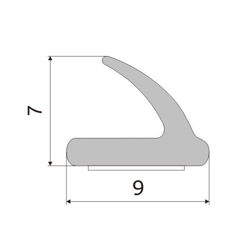 MagiDeal Fensterdichtung Gummidichtung Profil D E P Dichtband PVC selbstklebend D 9x6mm Schwarz