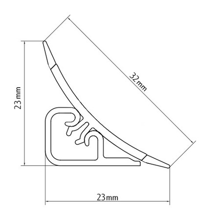 1,5m 2,5m 3m Abschlussleiste Küchenabschlussleiste Küchenleiste Arbeitsplatte Wandabschlussleiste Tischplattenleisten PVC 23mm ALUMINIUM + Schrauben GRATIS