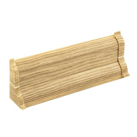 2m Fussleiste Fußleiste Leiste Sockelleiste Laminatleiste Bodenleiste PVC 52mm EICHE NATURLICH + Montagematerial GRATIS