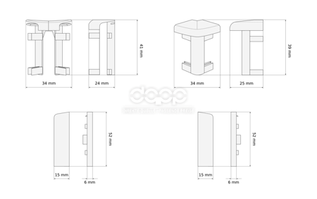 50mm Innenecke HONIG 1 Stk.