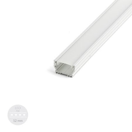Alu Profil für LED EINPUTZ Satiniert Streifen Lichtleiste Aluminium 2m