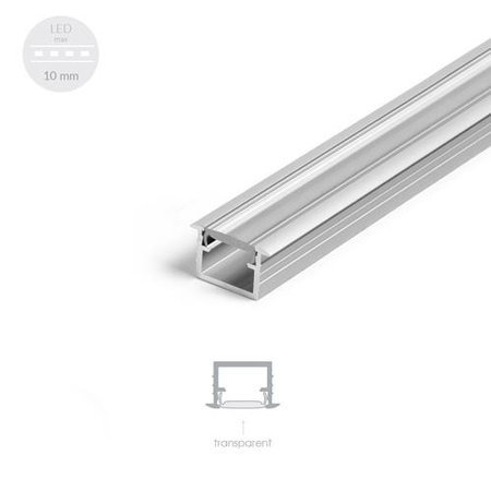 Alu Profil für LED MODELL A Transparent Streifen Lichtleiste Aluminium 1m - 2m