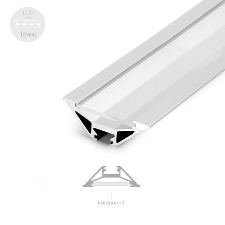Alu Profil für LED MODELL I Transparent Streifen Lichtleiste Aluminium 2m