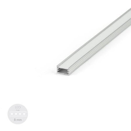 Alu Profil für LED SLIM Satiniert Streifen Lichtleiste Aluminium 1m - 2m