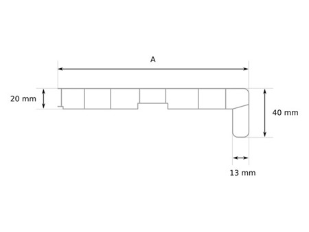 Fensterbank Fensterbrett für den Innenbereich PVC Tiefe 20-40cm NUSS