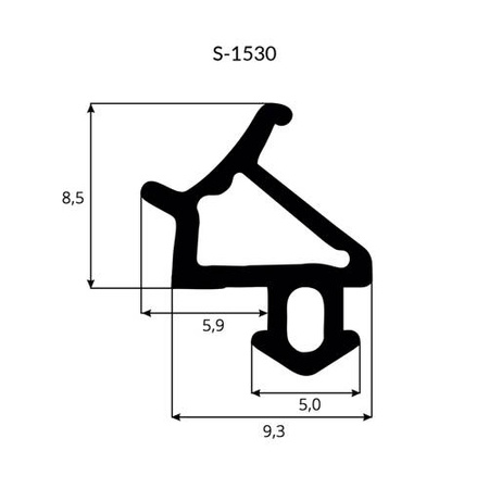 Gummidichtung Fensterdichtung UNIVERSAL S-1530 SCHWARZ