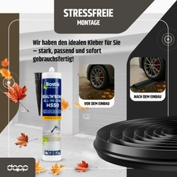 Garagentordichtung 15x80mm Garagentor Dichtung Gummischwelle Bodendichtung EPDM