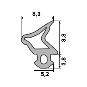 Fensterdichtung S-1110 Schwarz Deceunninck PVC Kunststofffenster Dichtung