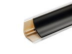1,5m - 3m Abschlussleiste Winkelleiste Wandabschlussleiste PVC 15mm SCHWARZ MATT