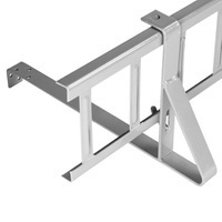 Schneefanggitter 200cm 2m Komplettes SET Gitterhöhe 20cm Schnee SILBER