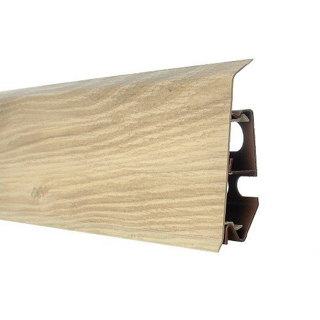 2,5m Fussleisten PVC LP70 Nussbaum Sezession + Montagematerial Gratis