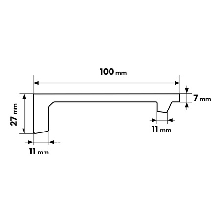 Karnis-Abdeckleiste 10 cm Weiß 2 m