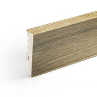 Fussleiste 2,2m Kunststoff PVC Geschäumtes Eiche Saintes