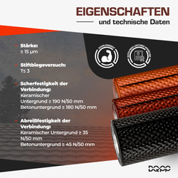 Kaminanschlussband Wandanschlussband Dachanschlussband 3D Struktur ALU Dachrolle KIRSCHE