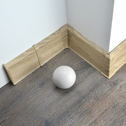 2,5m Fussleisten PVC LP70 Nussbaum Sezession + Montagematerial Gratis