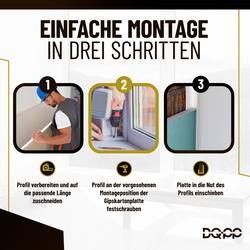 Kabelkanal (PVC-Leiste) 16×16 mm, weiß, selbstklebend