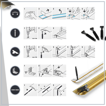 Übergangsprofil Rund 0,93m 37mm 5 in 1 SAHARA