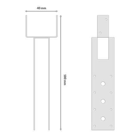 Firstlattenhalter Gratlattenhalter Firsthalter Firstlattennagel 40mm/210mm