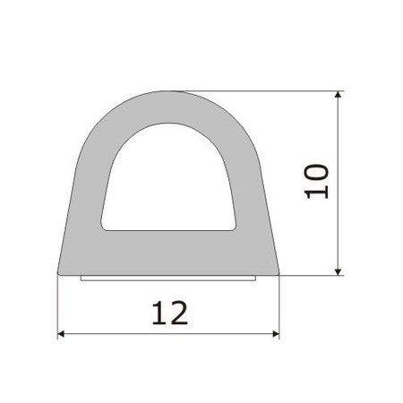 Gummidichtung Fensterdichtung Selbstklebende Dichtung Türdichtung Profil D 12x10mm WEISS