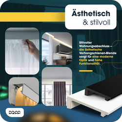 Karnis-Abdeckleiste 15 cm Weiß 2 m