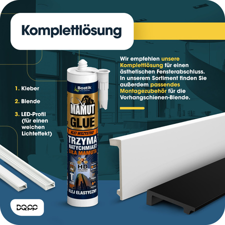 Karnis-Abdeckleiste 15 cm Weiß 2 m