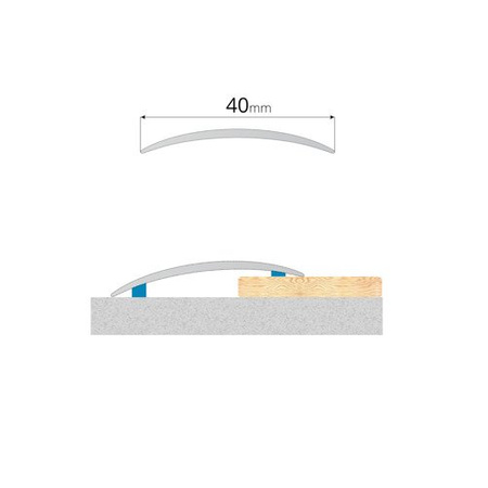 Übergangsprofil Rund selbstklebend 90cm 40mm SAHARA