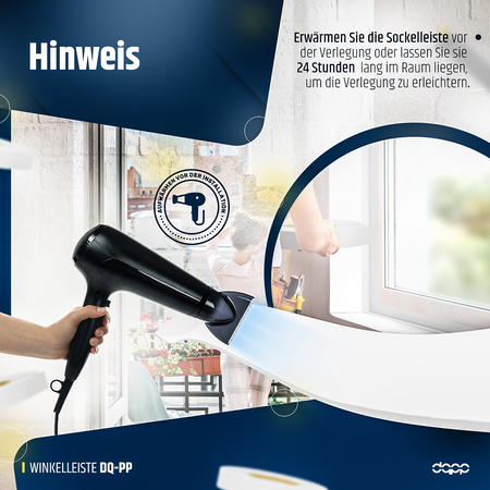 Knickwinkel 25x25mm Fensterleiste Winkel Winkelleiste Selbstklebend Abdeckleiste Kunststoffleiste