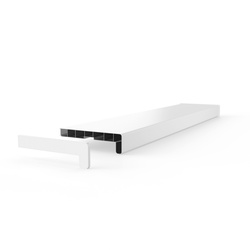 Fensterbank Fensterbrett für den Innenbereich PVC Tiefe 20cm WEISS + Endkappen GRATIS!