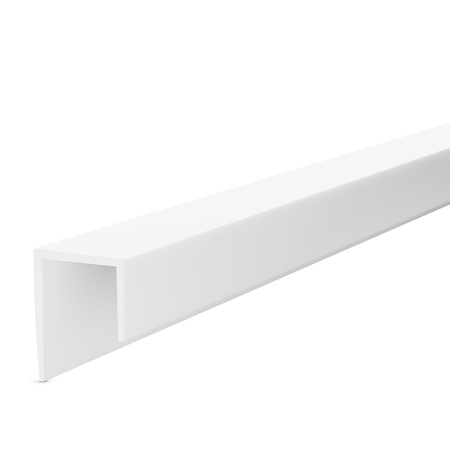 PVC-Profil Typ J PT5, Abschluss-Eckprofil für die Kante von Gipskartonplatten (GK), WEISS