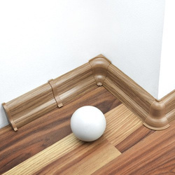 2m Fussleiste 52mm EICHE Fußleiste Leiste Sockelleiste Laminatleiste Bodenleiste PVC + Montagematerial GRATIS