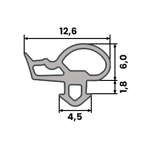 Fensterdichtung S-1628 Schwarz Decco PVC Kunststofffenster Dichtung