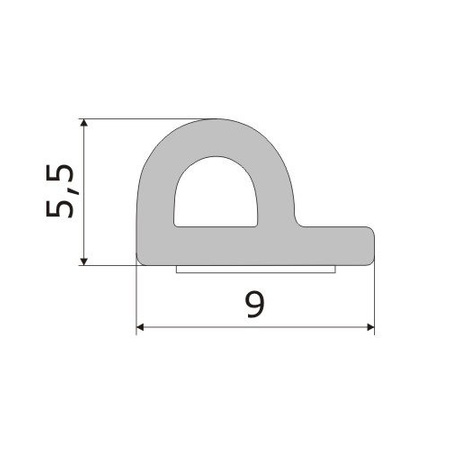 Gummidichtung Fensterdichtung Selbstklebende Dichtung Türdichtung Profil P 9x5,5mm WEISS