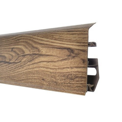 2,5m Fussleiste PVC 70mm Eiche Leonardo + Montagematerial Gratis