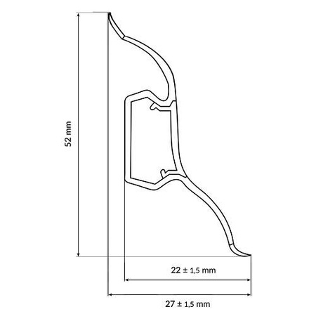 2,5m Fussleiste Fußleiste Leiste Sockelleiste Laminatleiste Bodenleiste 52mm KIRSCHE + Montagematerial GRATIS