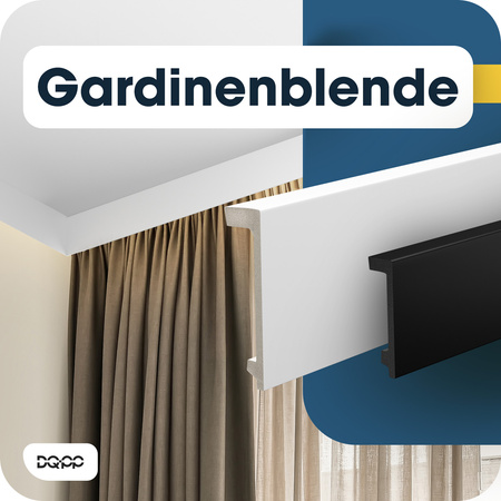 Karnis-Abdeckleiste 10 cm Schwarz 2 m