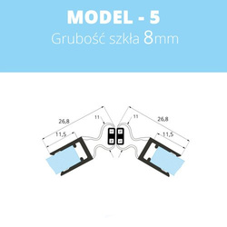 1 PAAR Duschdichtung Magnetdichtung 6-8mm MODEL 5