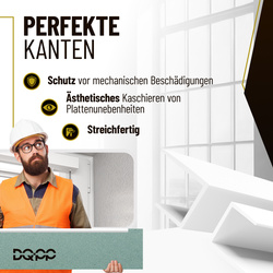 Kabelkanal (PVC-Leiste) 15×10 mm, weiß, selbstklebend