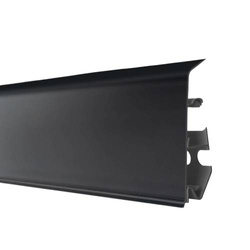 2,5m Fussleisten PVC LP70 Schwarz + Montagematerial Gratis