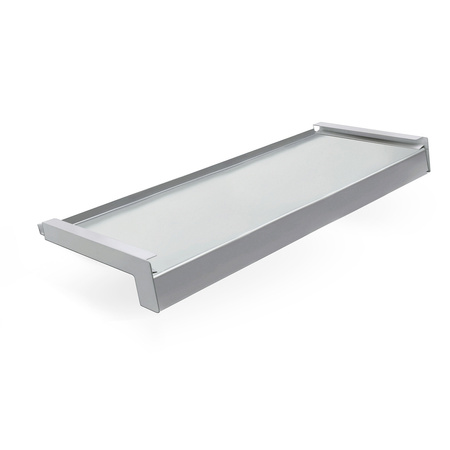 Fensterbank Stahl Aussen Außenfensterbank Fensterbrett Stahlblech Breite 17,5cm RAL 9006 SILBER