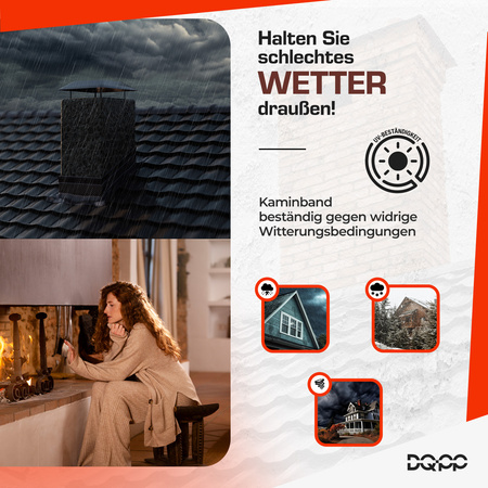 Kaminanschlussband Wandanschlussband Dachanschlussband 3D Struktur ALU Dachrolle KASTANIENROT