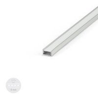 Alu Profil für LED SLIM Satiniert Streifen Lichtleiste Aluminium 1m - 2m