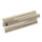 2,5m Fussleiste 52mm MOSAIK HELL Fußleiste Leiste Sockelleiste Laminatleiste Bodenleiste + Montagematerial GRATIS