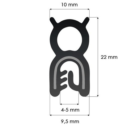 Kantenschutz Gummidichtung Kederband Kantenschutzprofil Dichtung Schutzband T-32