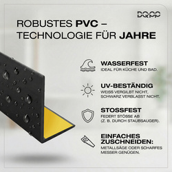 Selbstklebender PVC-Winkel für Außenecken 20×20mm Weiß 2m