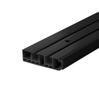 Gardinenschienen PVC 2-Läufig Vorhangsschiene Innenlaufschienen Deckenschiene SCHWARZ 90cm 100cm 150cm