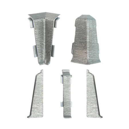 2,5m Fussleisten PVC LP70 Inox + Montagematerial Gratis