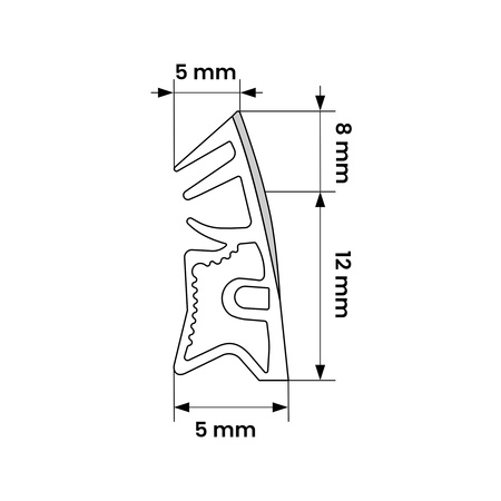 Fensterdichtung KD-6  Weiß für Holzfenster – Flügel Rahmen