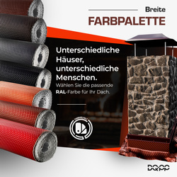 Kaminanschlussband Wandanschlussband Dachanschlussband 3D Struktur ALU Dachrolle KASTANIENROT