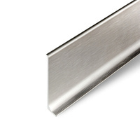 2m Fussleiste aus Aluminium 80mm PLATIN